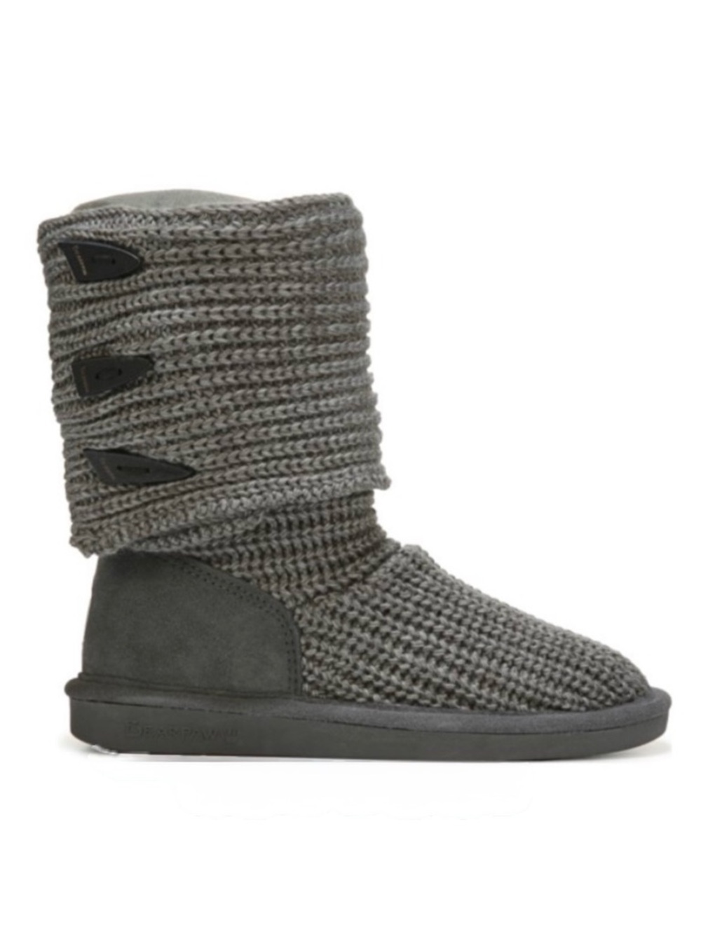 BearPaw Gray Sweater Boot Fall Winter Boots 6